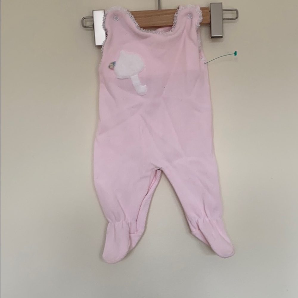 Vintage pink footed Romper